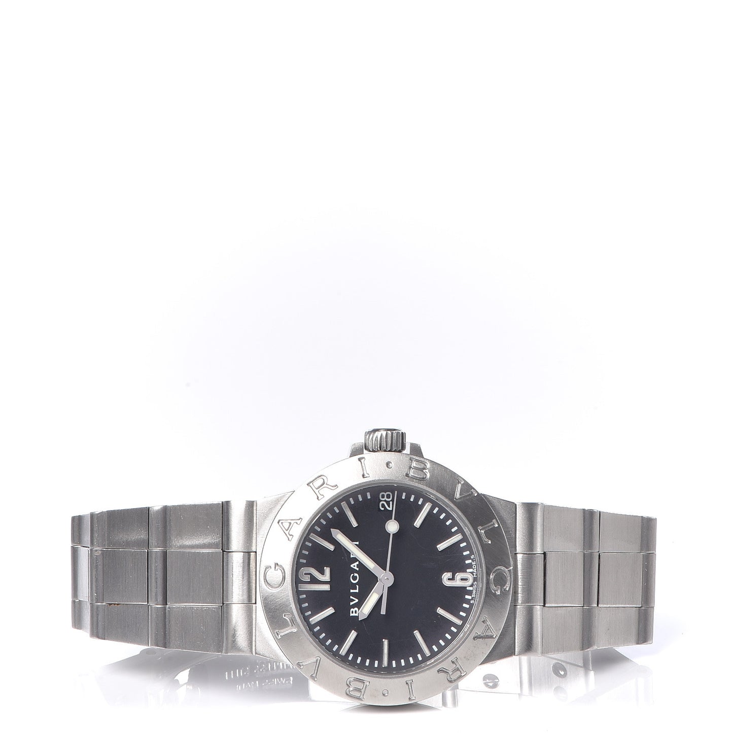 Stainless Steel 29mm Diagono Automatic Watch Black