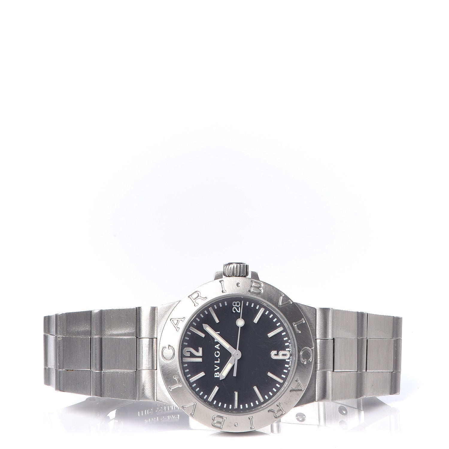 Bulgari Stainless Steel 29mm Diagono Automatic Watch Black 3 of 6