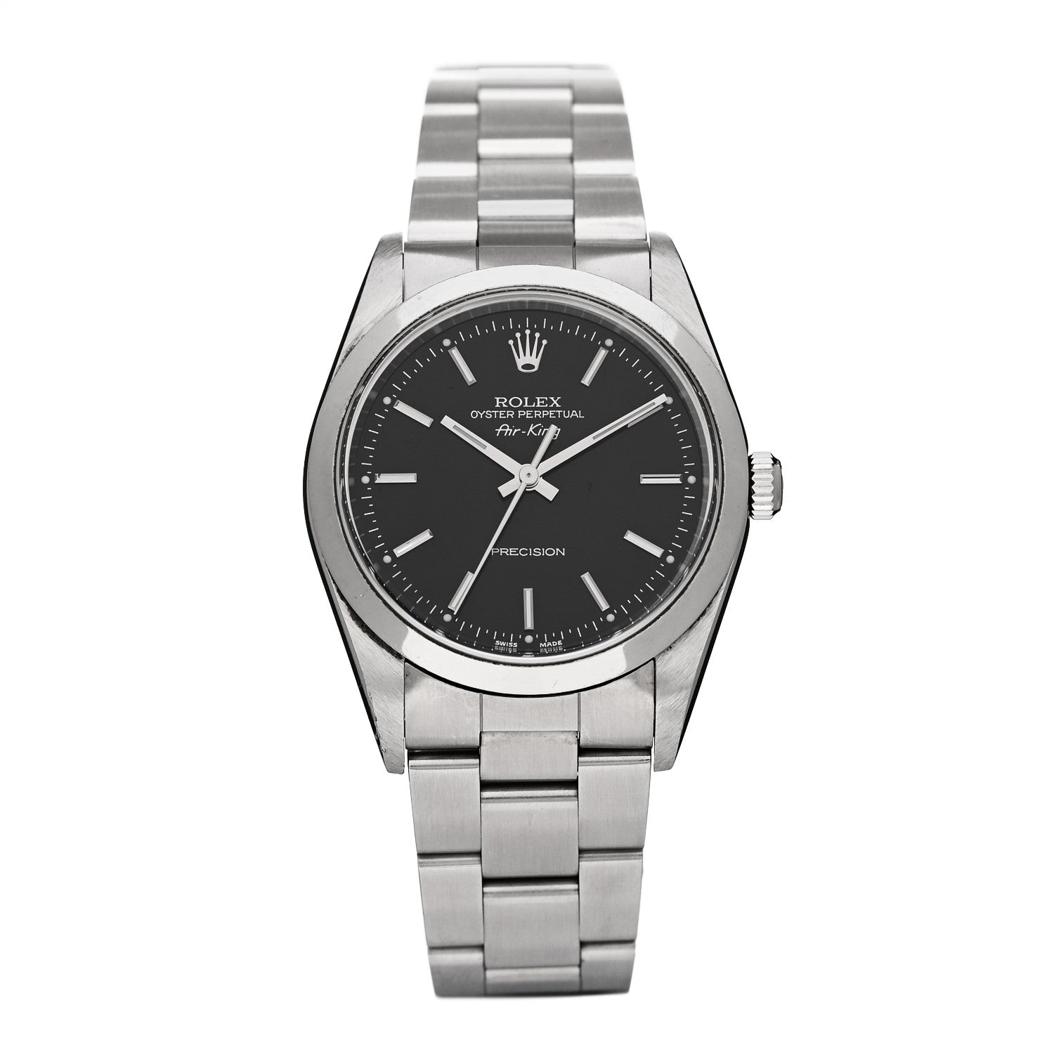 Rolex Stainless Steel 34mm Air-King Oyster Perpetual Precision Watch Black 14000 1 of 4