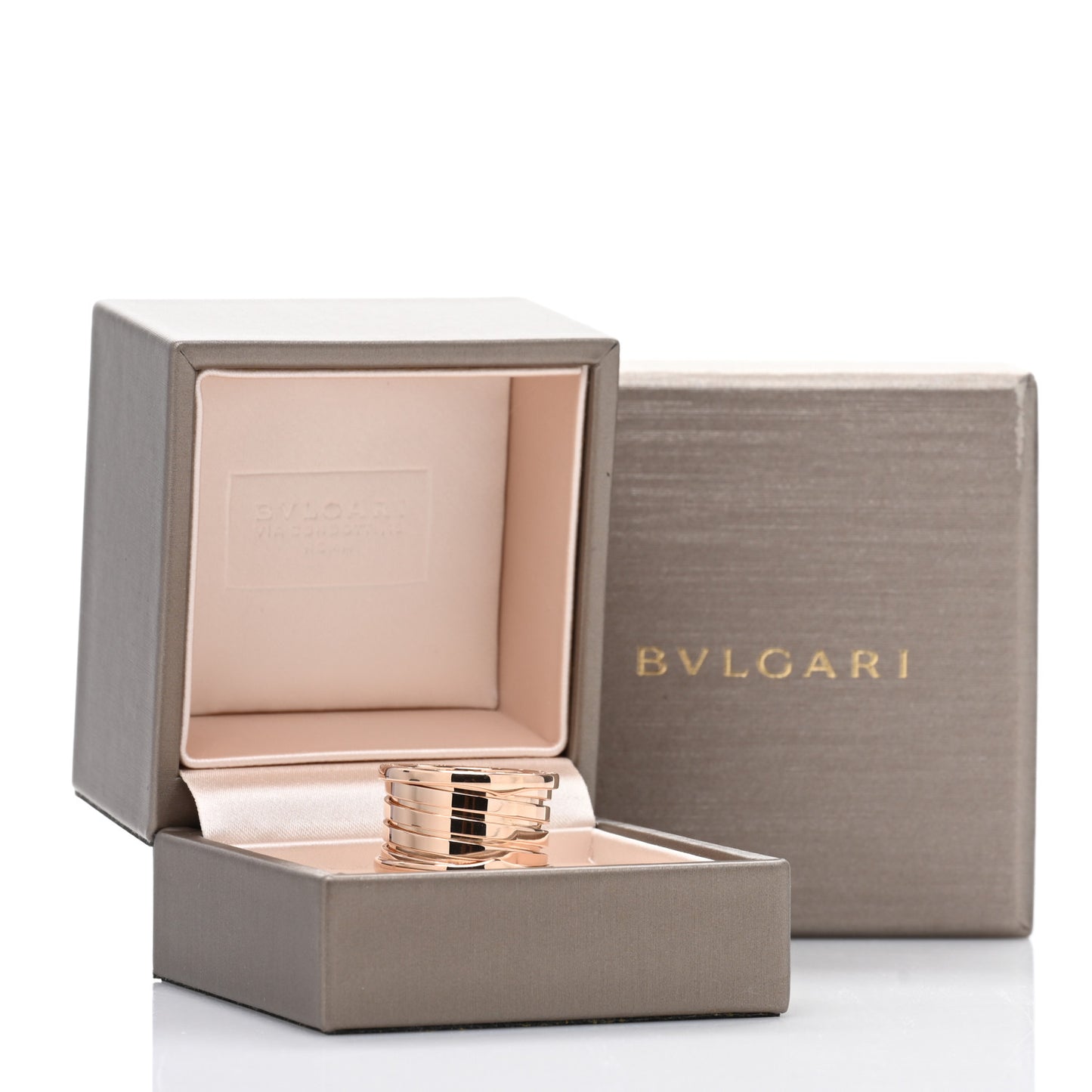 18K Rose Gold B.Zero1 Five-Band Anniversary Ring 53 6.25