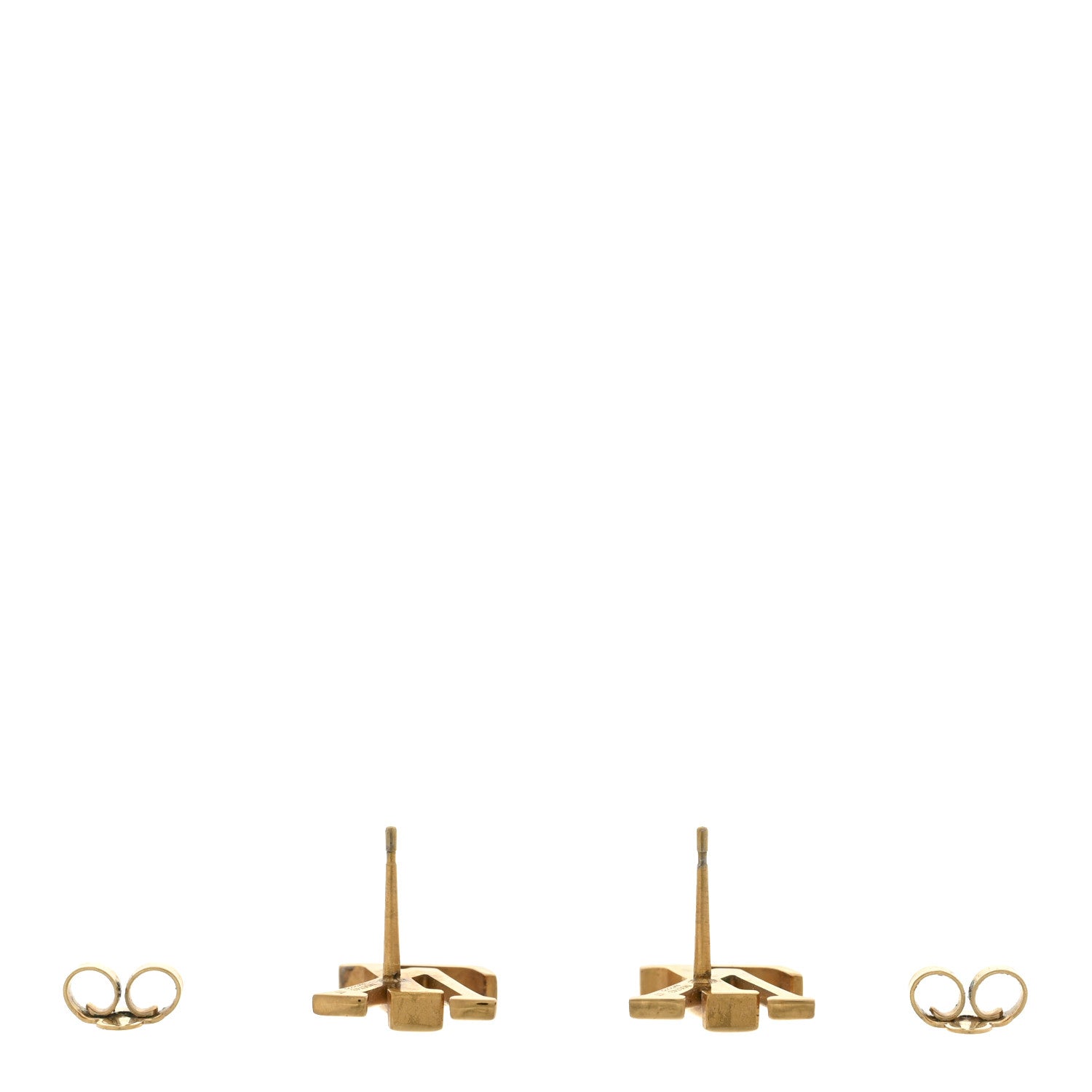 Louis Vuitton Metal LV Iconic Earrings Gold 3 of 7