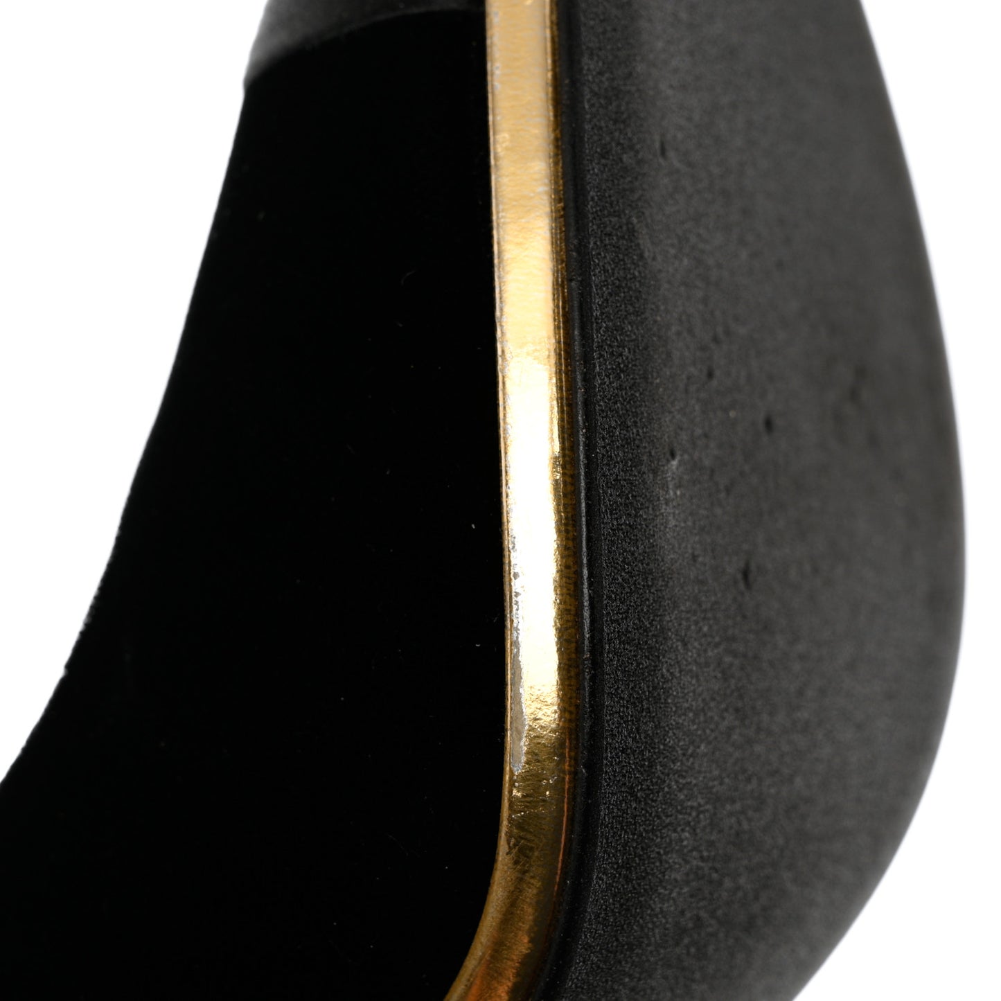 Velvet Satin Cap Toe Pearl Pumps 38 Black