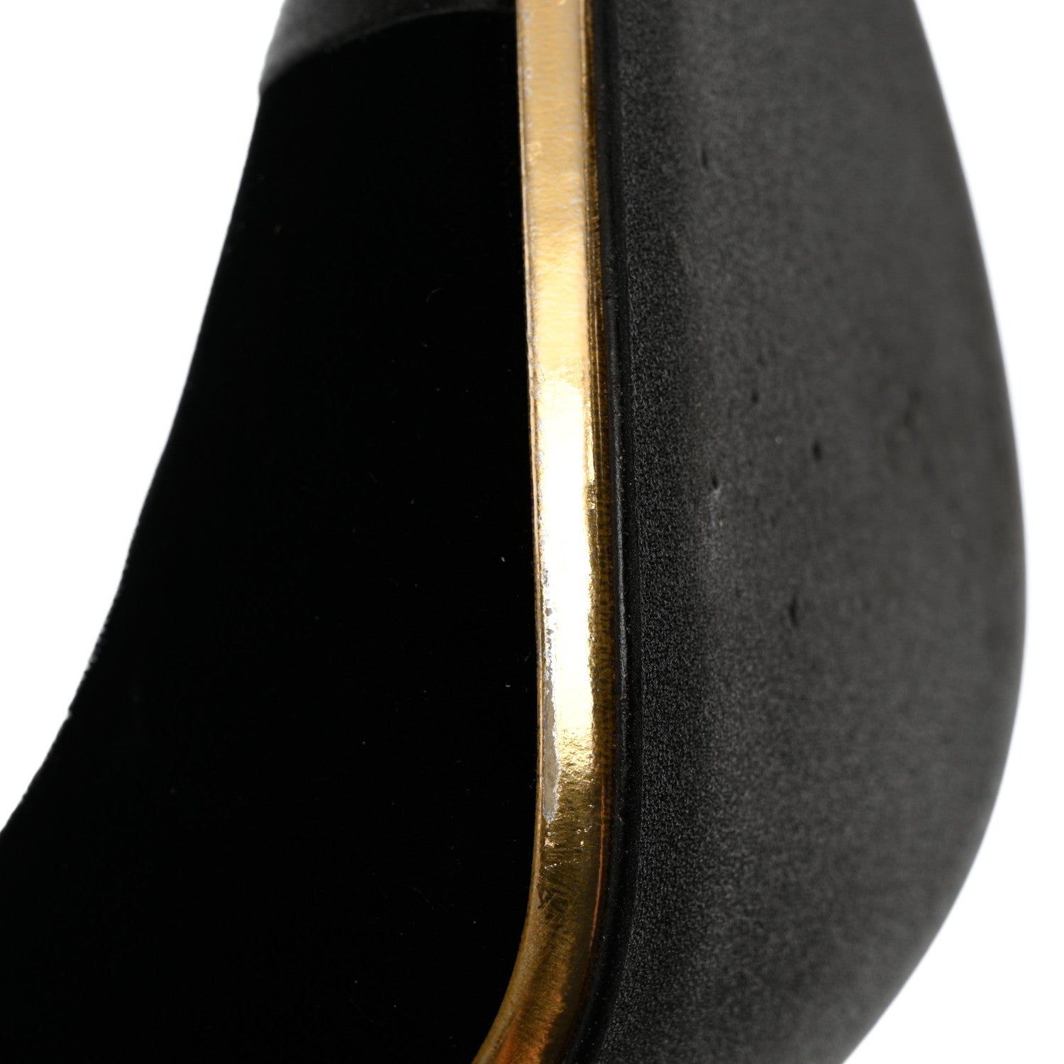 Chanel Velvet Satin Cap Toe Pearl Pumps 38 Black 10 of 13