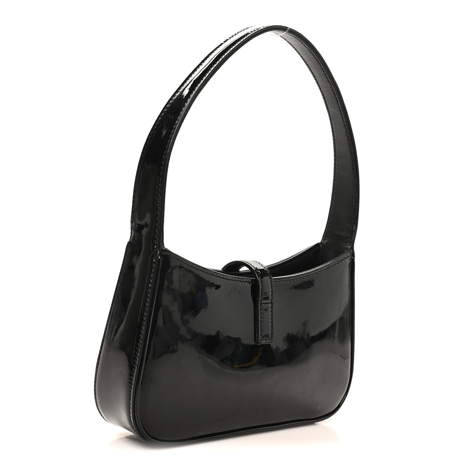 Saint Laurent Patent Calfskin Le 5 A 7 Mini Hobo Black 3 of 10