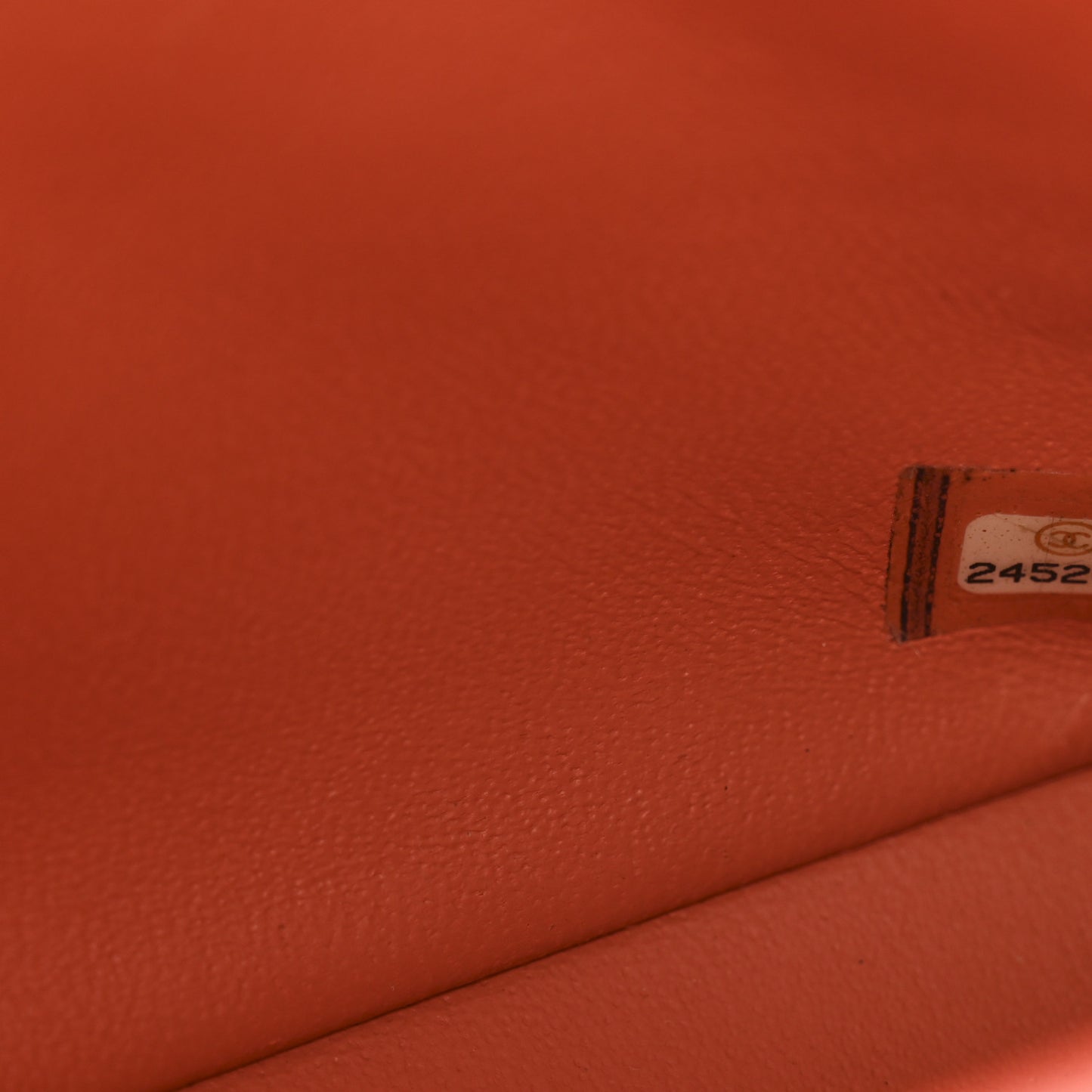 Lambskin Quilted Mini Rectangular Flap Orange