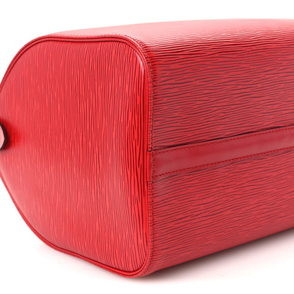 Louis Vuitton Epi Speedy 30 Castillan Red 10 of 13
