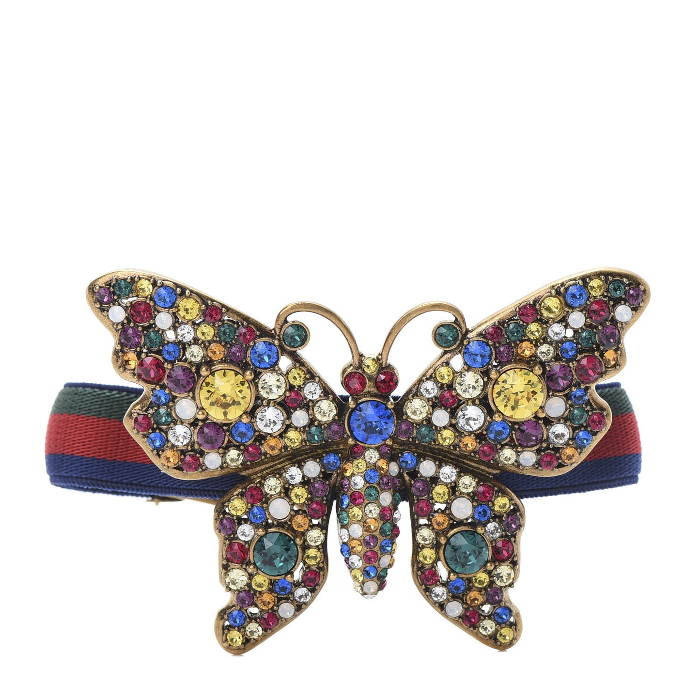 Web Crystal Butterfly Bracelet Multicolor