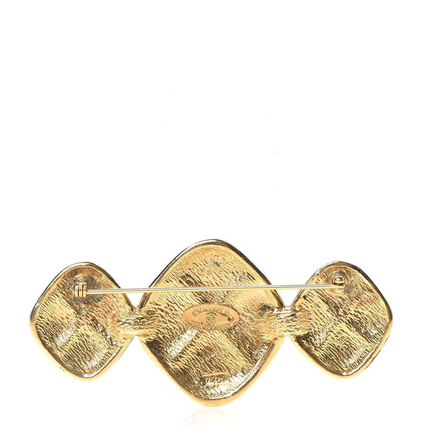 Chanel Quilted Brooch Gold 3 of 4