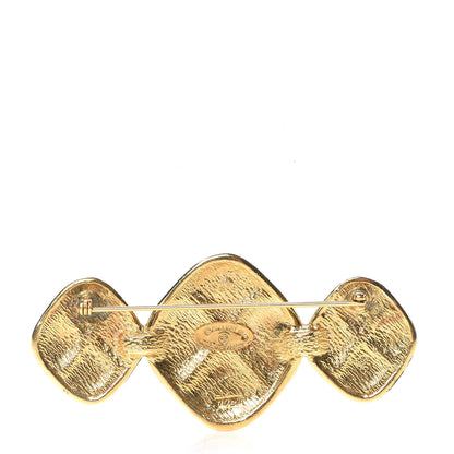 Chanel Quilted Brooch Gold 3 of 4