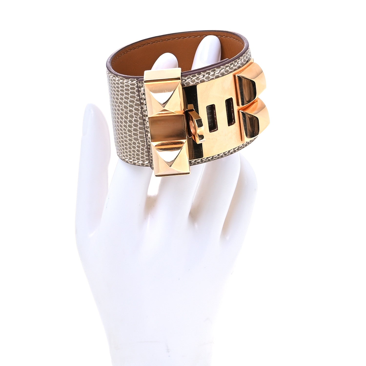 Hermes Lizard Collier De Chien CDC Bracelet T2 Ficelle 2 of 6