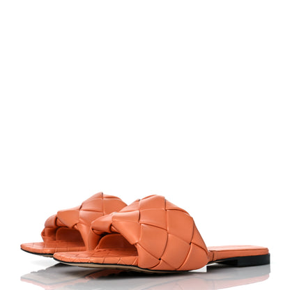 Bottega Veneta Nappa Maxi Intrecciato Lido Flat Sandals 39 Papaya 3 of 7