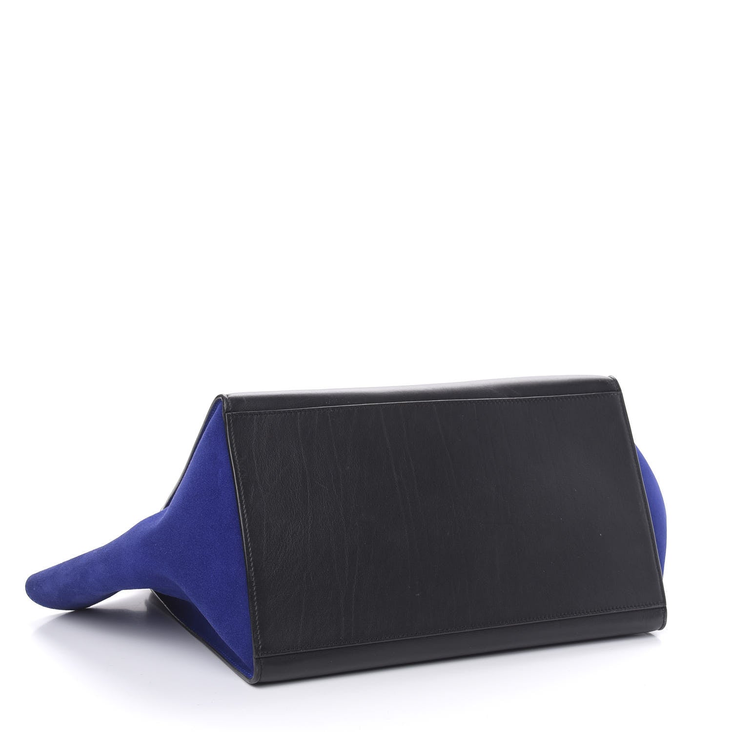 Celine Calfskin and Suede Large Trapeze Tri-Color Cobalt 4 of 9