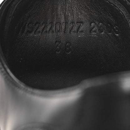 Hermes Calfskin First Derby Shoes 38 Black 6 of 10