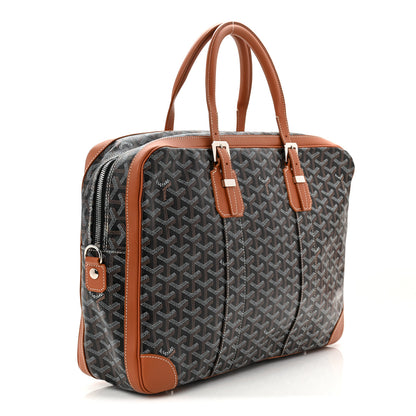 Goyard Goyardine Ambassade MM Briefcase Black Gold 5 of 21