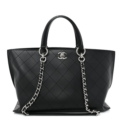 Chanel Calfskin Stitched Shopping Tote Black 1 of 13