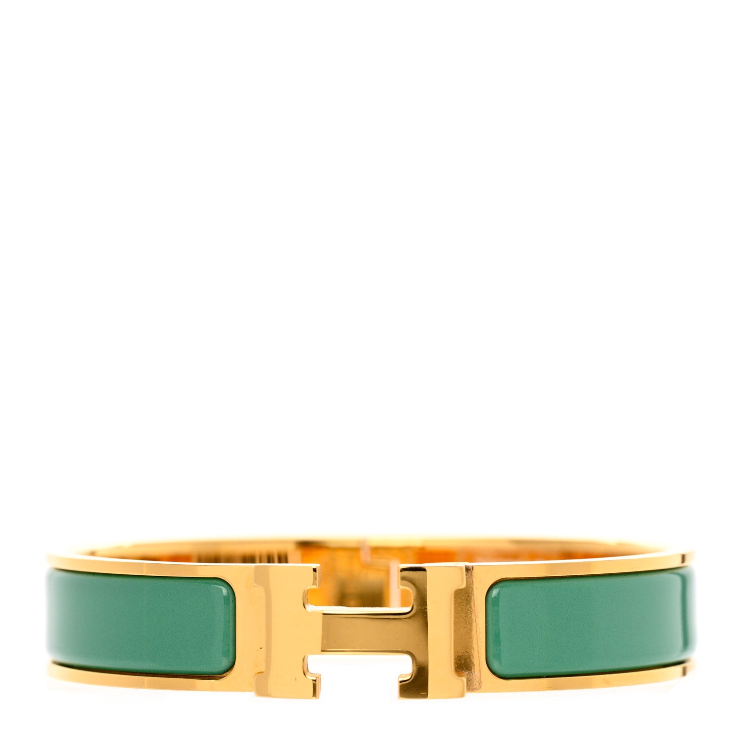 Hermes Enamel Narrow Clic Clac H Bracelet PM Vert Moderne 1 of 5