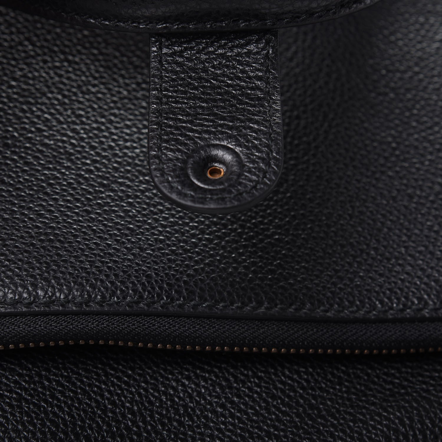 Gucci Grained Calfskin Logo Duffle Bag Black 11 of 11
