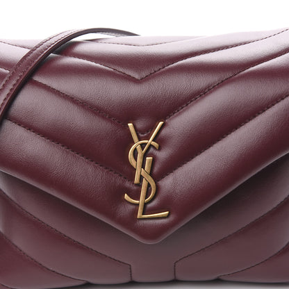 Saint Laurent Calfskin Y Quilted Monogram Toy Loulou Monogram Crossbody Bag Rouge Legion 10 of 12