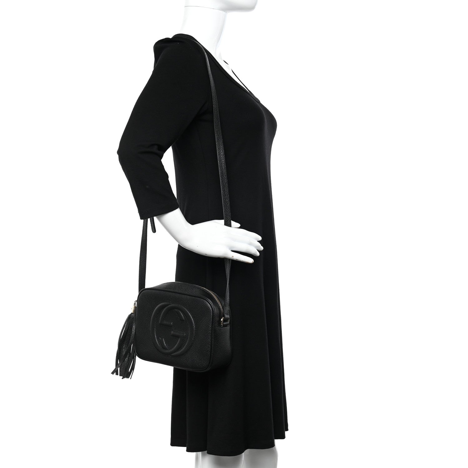 Gucci Pebbled Calfskin Small Soho Disco Bag Black 2 of 12