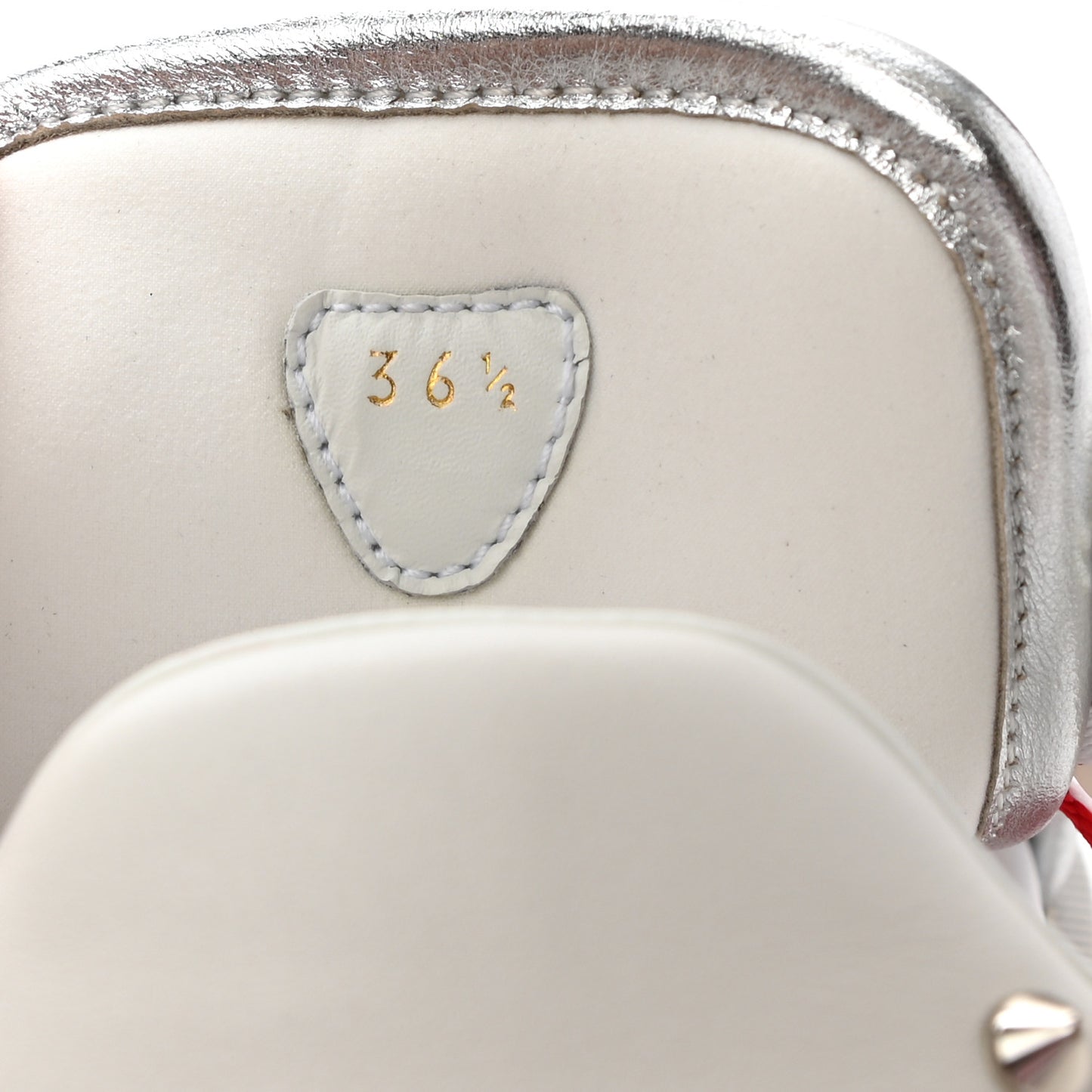 Calfskin Velcrissimo Flat Sandals 36.5 Blanco Silver