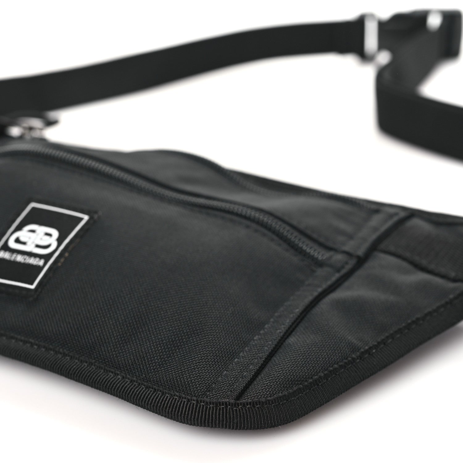 Balenciaga Sustainable Casual Nylon Weekend Belt Wallet Black 10 of 10