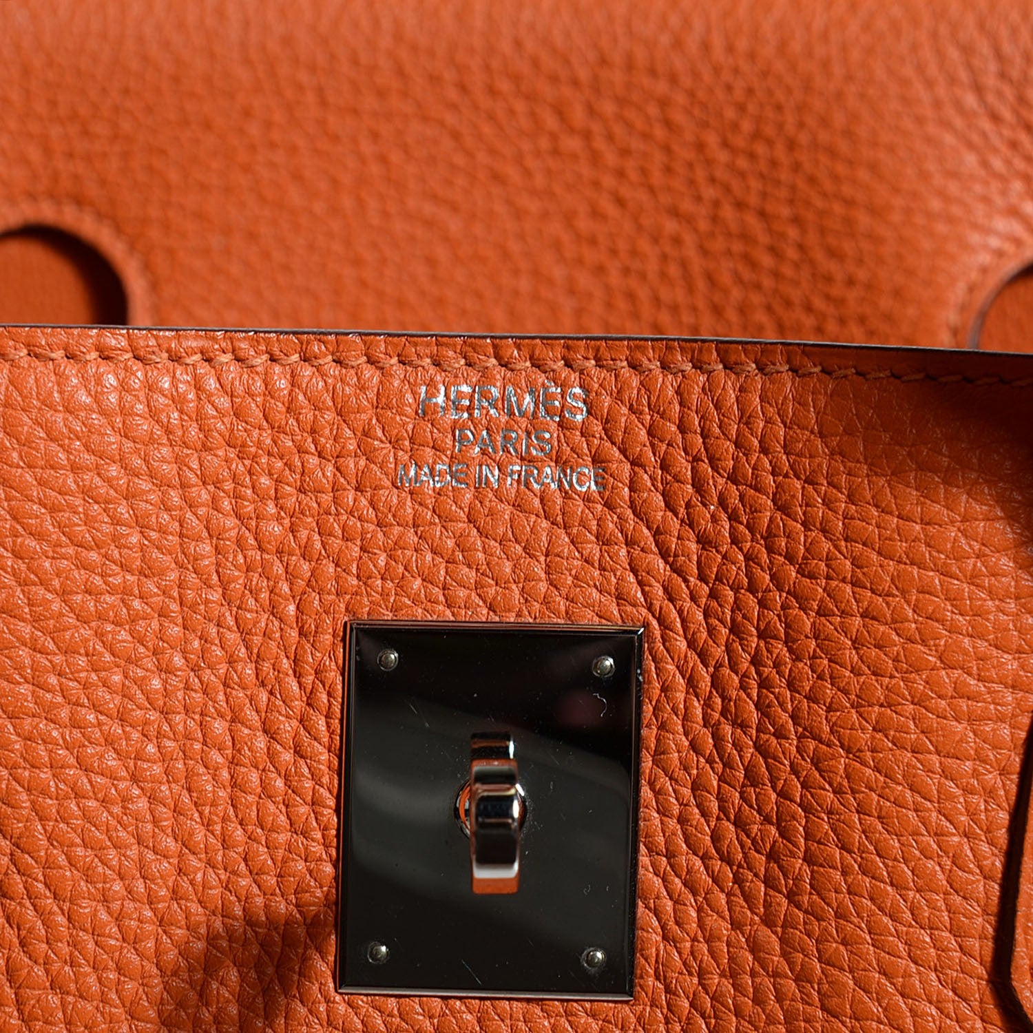 Hermes Taurillon Clemence Birkin 40 Orange 15 of 23