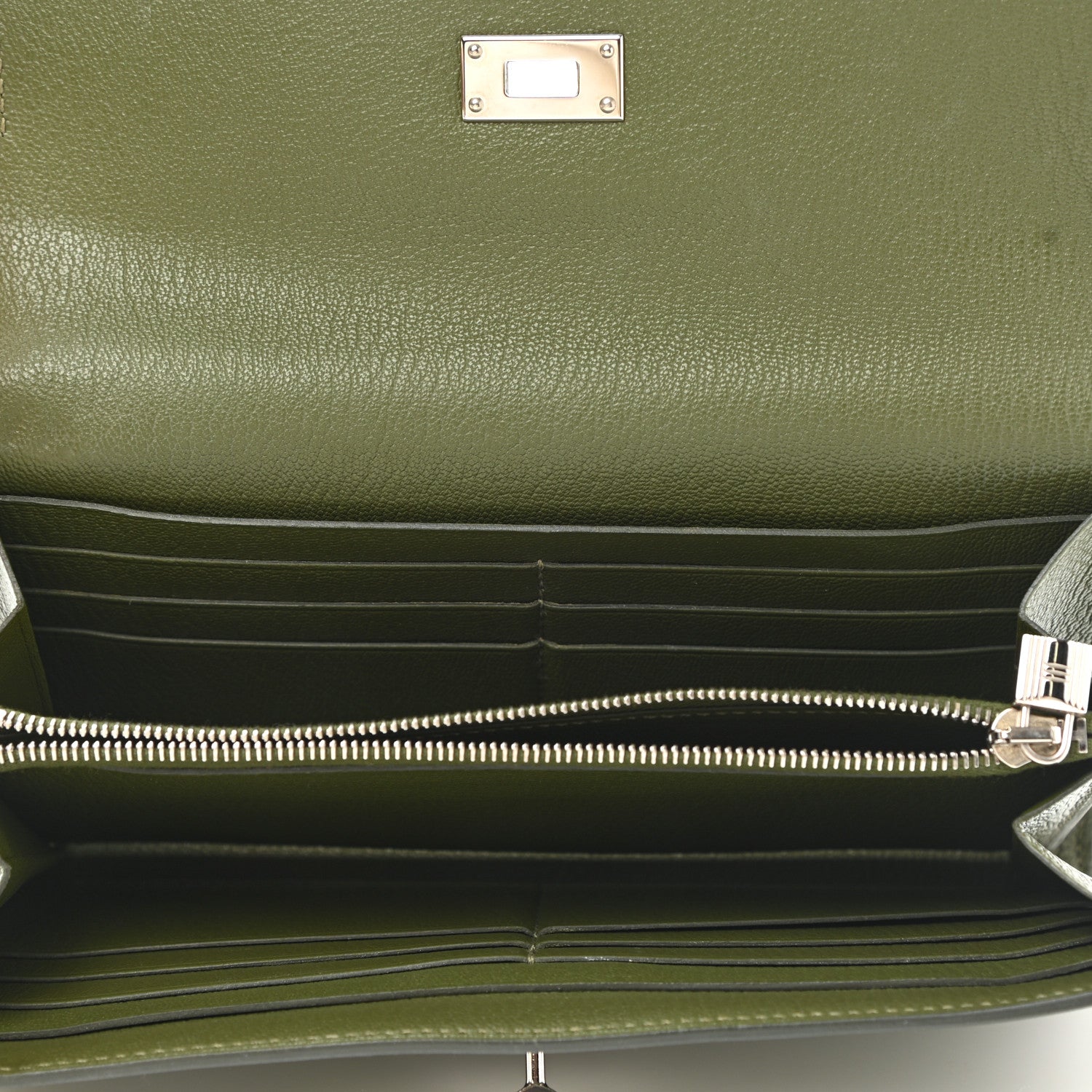 Hermes Chevre Mysore Kelly Longue Wallet Canopee 5 of 8