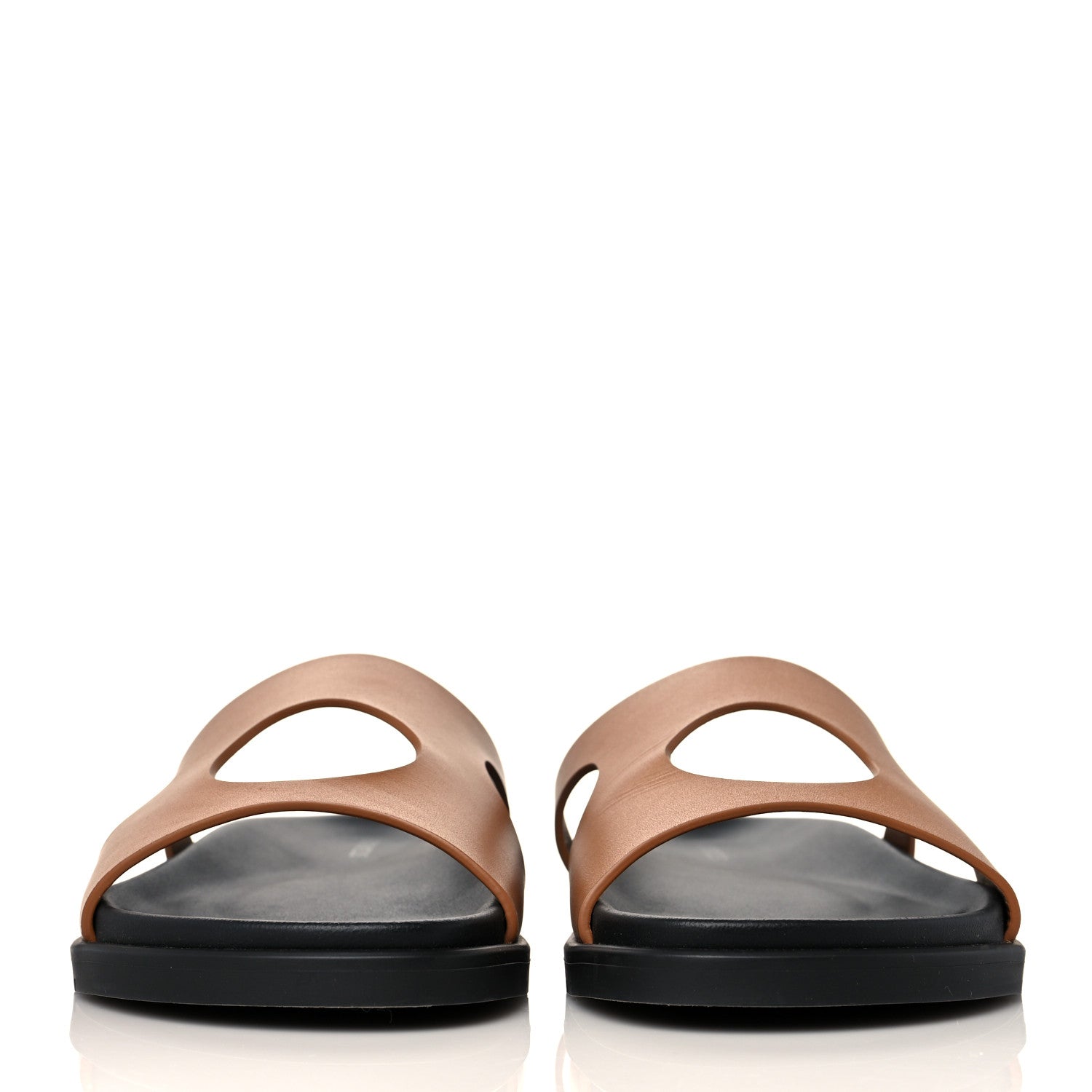 Hermes Calfskin Womens Edith Sandals 38.5 Naturel 2 of 8