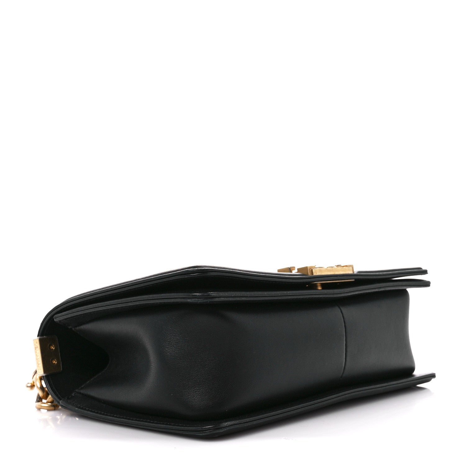Chanel Calfskin Medium Boy Logo Top Handle Flap Black 4 of 11
