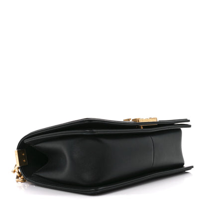 Chanel Calfskin Medium Boy Logo Top Handle Flap Black 4 of 11