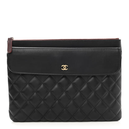 Chanel Lambskin Quilted Medium Flap Cosmetic Case Black 1 of 8