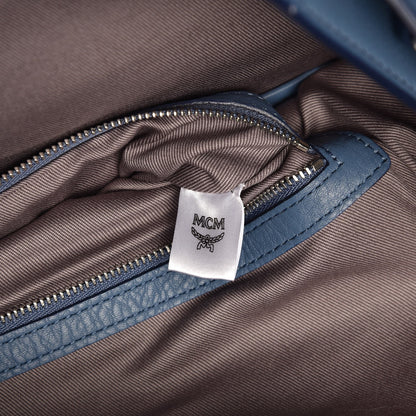 MCM Calfskin Ottomar Monogram Large Klara Hobo Luft Blue 9 of 9