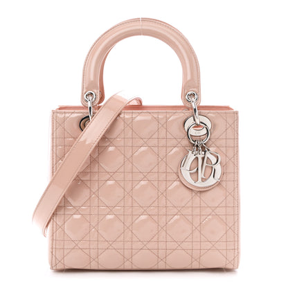 Christian Dior Patent Cannage Medium Lady Dior Rose Clair 2 of 35