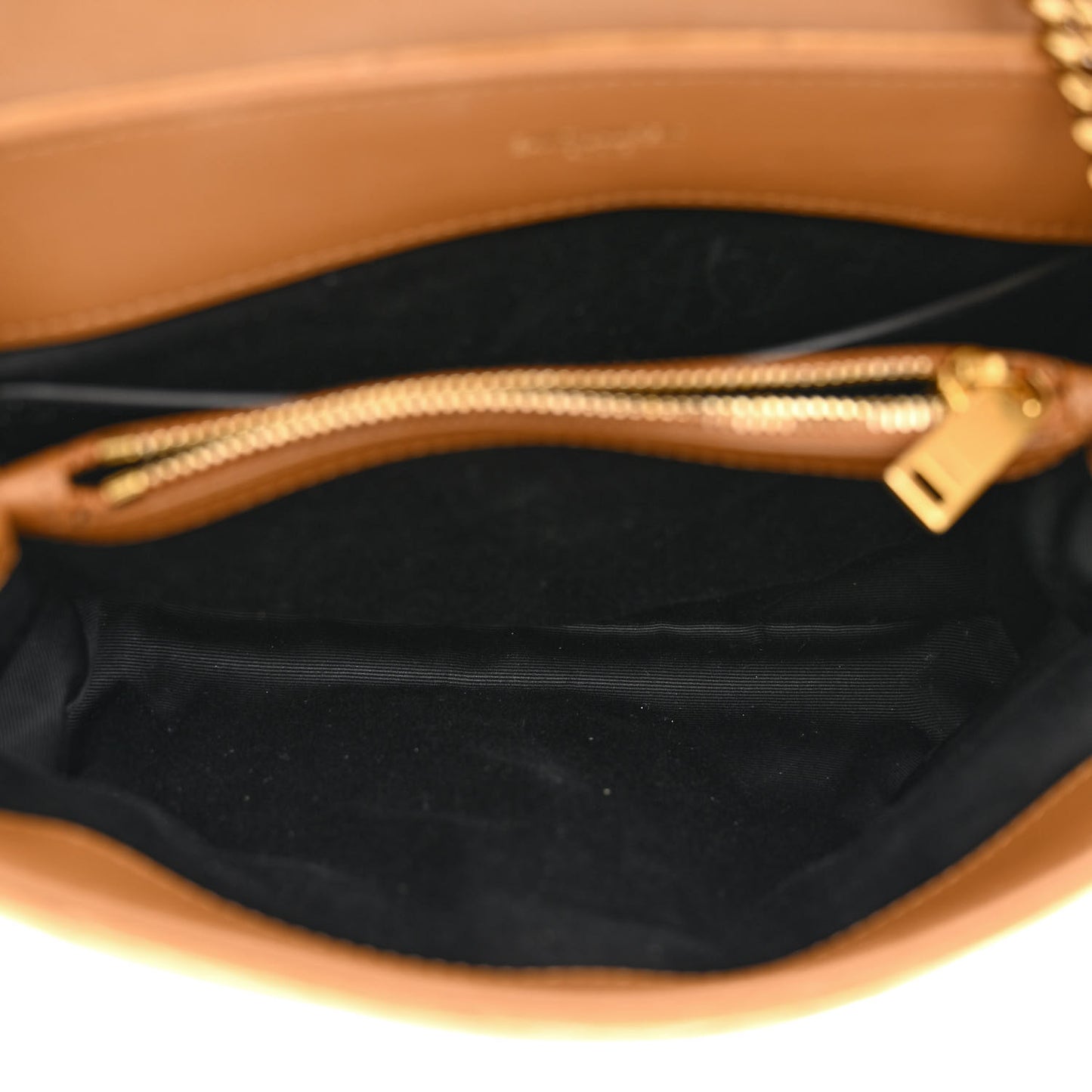 Suede Calfskin Y Quilted Monogram Small Loulou Chain Satchel Cinnamon