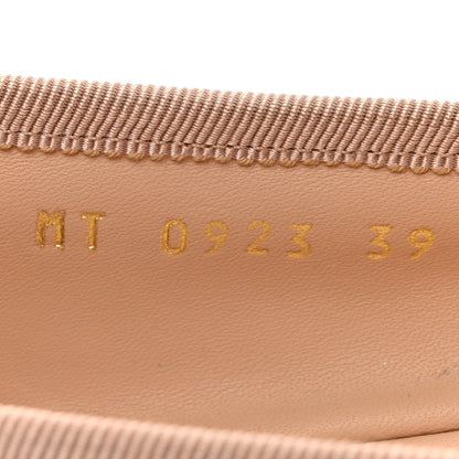 Christian Dior Calfskin Cannage Pearl Bow Ballet Flats 39 Nude 8 of 10