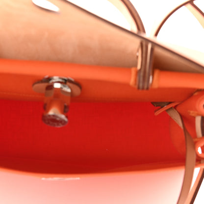 Hermes Vache Hunter Toile Herbag Zip 31 PM Orange 6 of 10