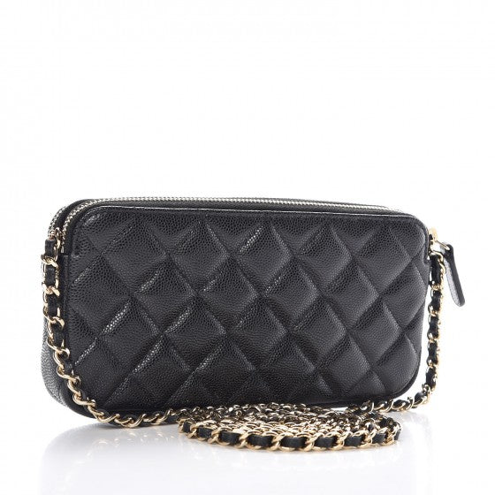 Chanel Caviar Quilted Small Clutch With Chain Black 3 of 11