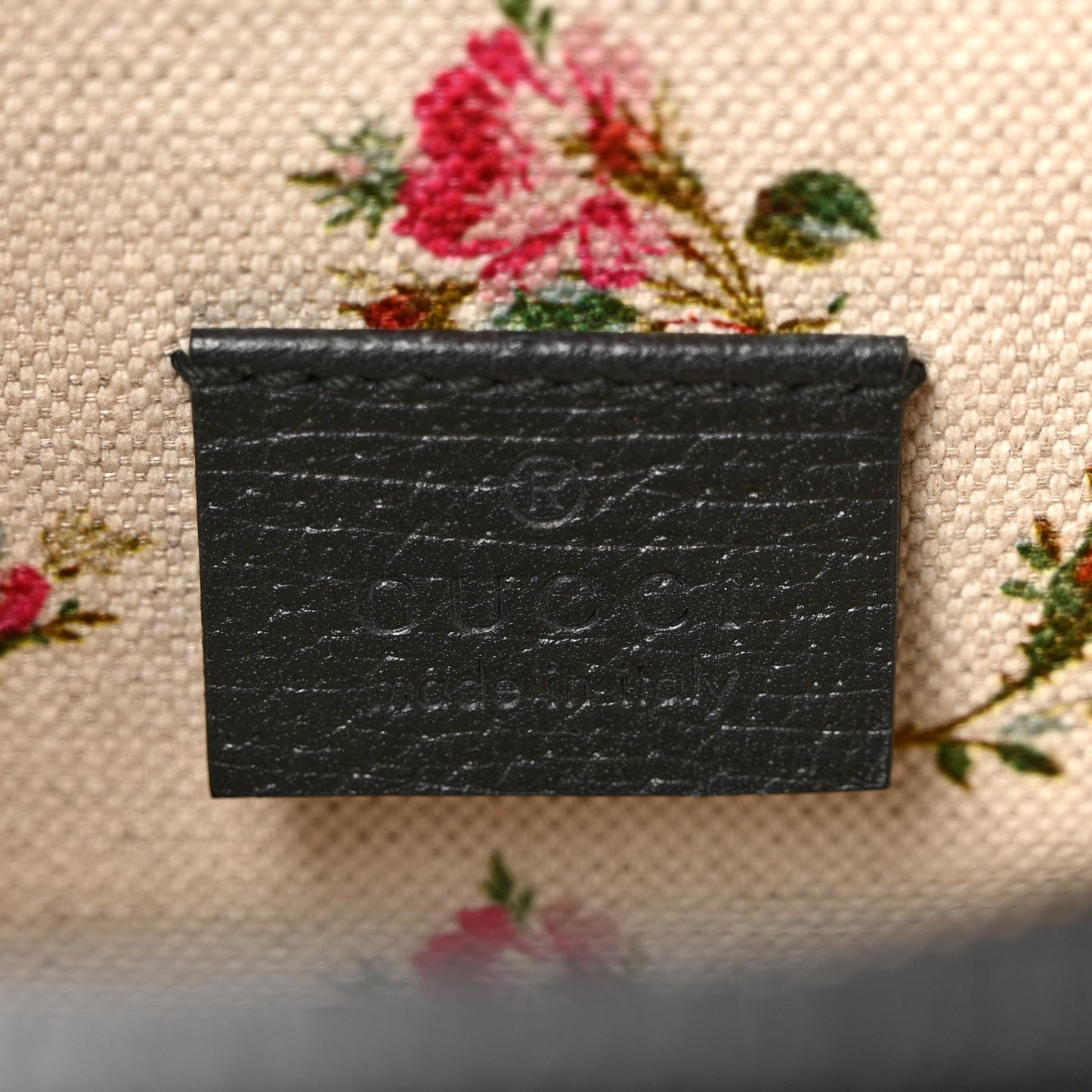 Calfskin Web Floral Embroidered Medium Dionysus Shoulder Bag Black