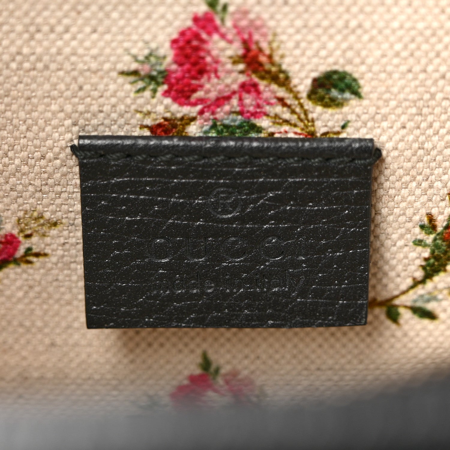 Gucci Calfskin Web Floral Embroidered Medium Dionysus Shoulder Bag Black 6 of 13