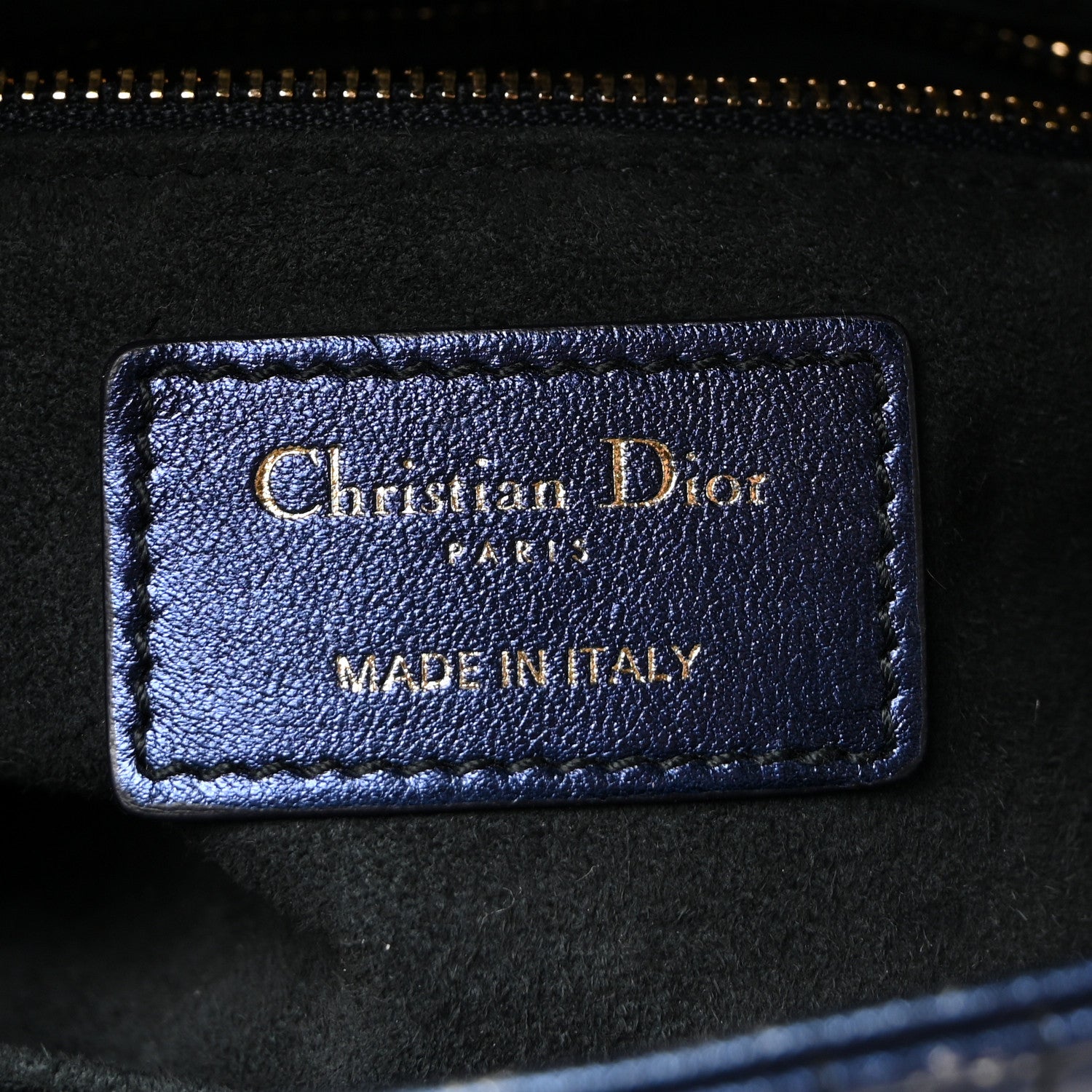 Christian Dior Metallic Lambskin Cannage Small My ABCDior Lady Dior Blue 6 of 9