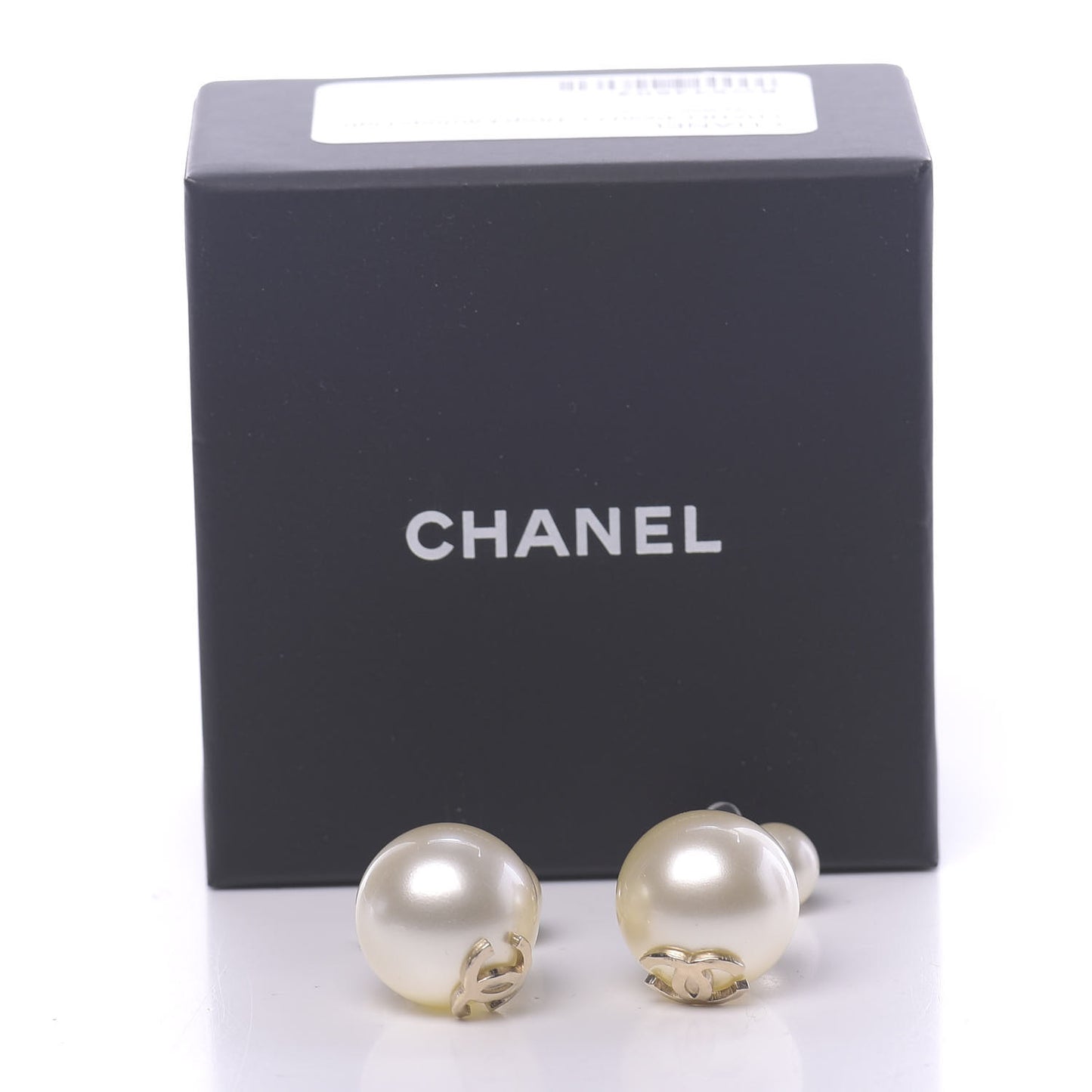 Pearl CC Drop Earrings Gold