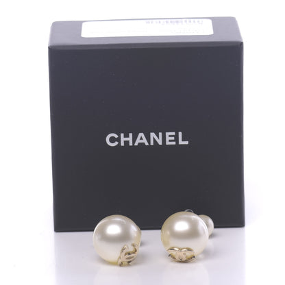 Chanel Pearl CC Drop Earrings Gold 4 of 4