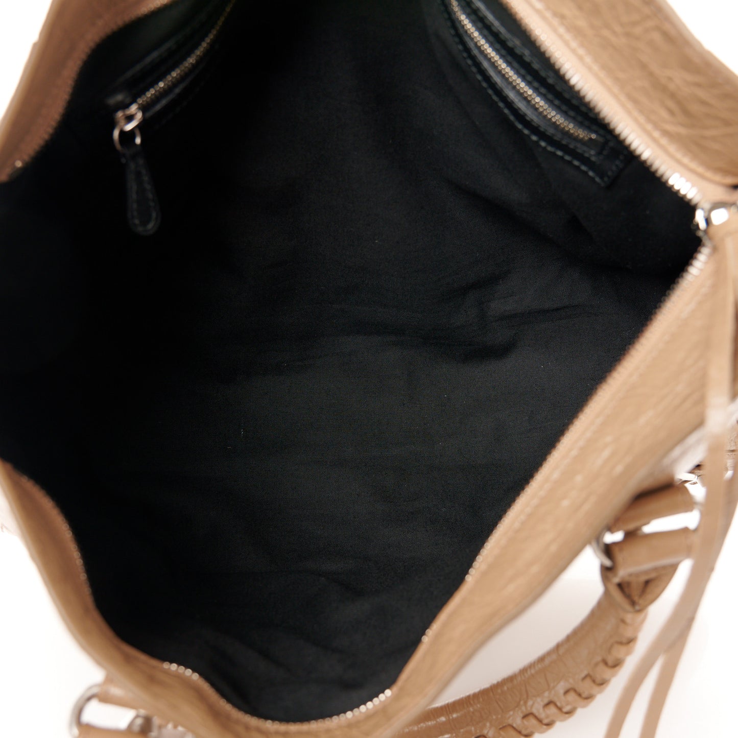 Agneau Arena Classic Silver Hardware Medium Le City Latte
