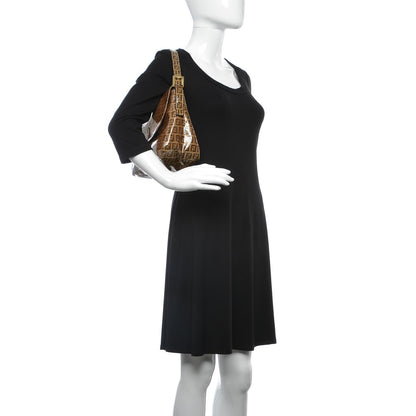 Fendi Vinyl Zucchino Mama Baguette Tobacco 2 of 7