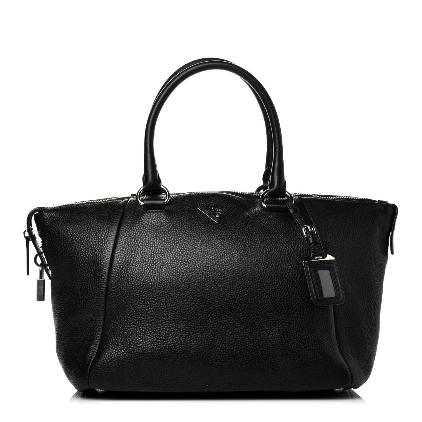 Vitello Daino Shopping Tote Black