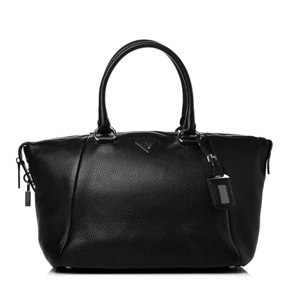 Prada Vitello Daino Shopping Tote Black 1 of 9