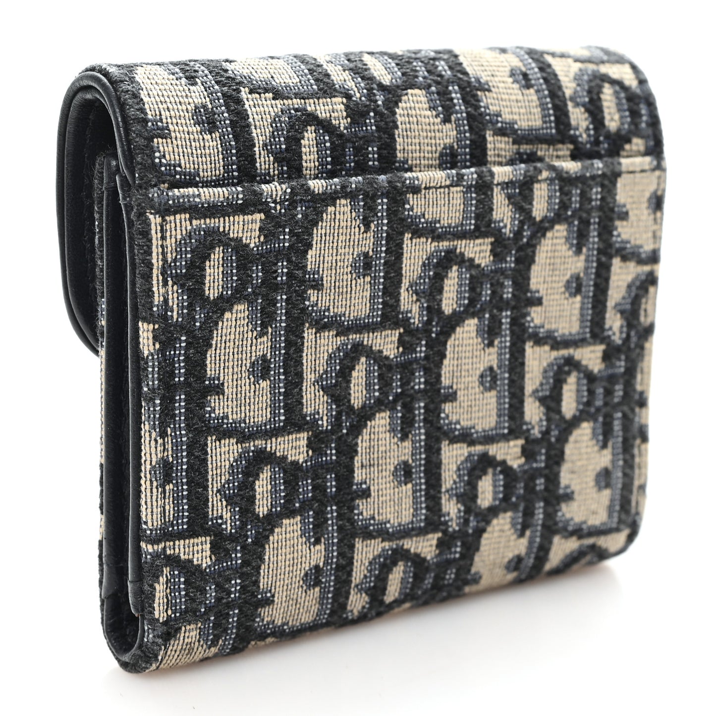 Oblique Saddle Card Holder Blue