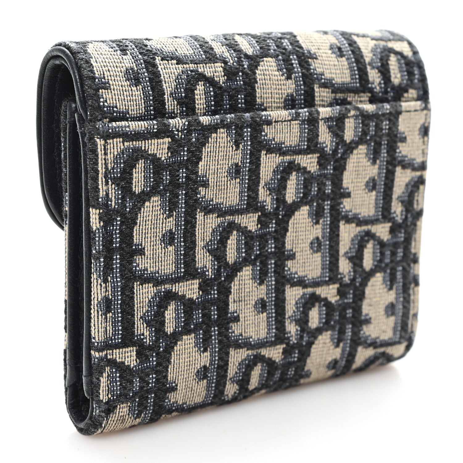 Christian Dior Oblique Saddle Card Holder Blue 3 of 7