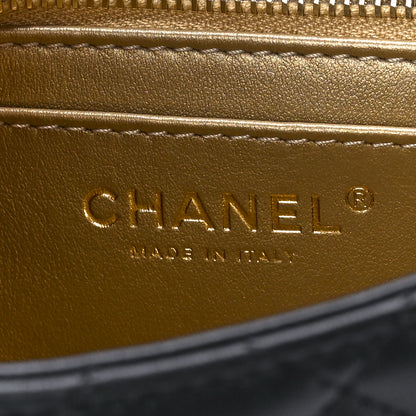 Chanel Lambskin Quilted Enamel Mini Pearl Crush Flap Black 6 of 12