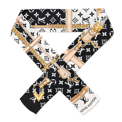 Louis Vuitton Silk Monogram Confidential Bandeau Black 1 of 4